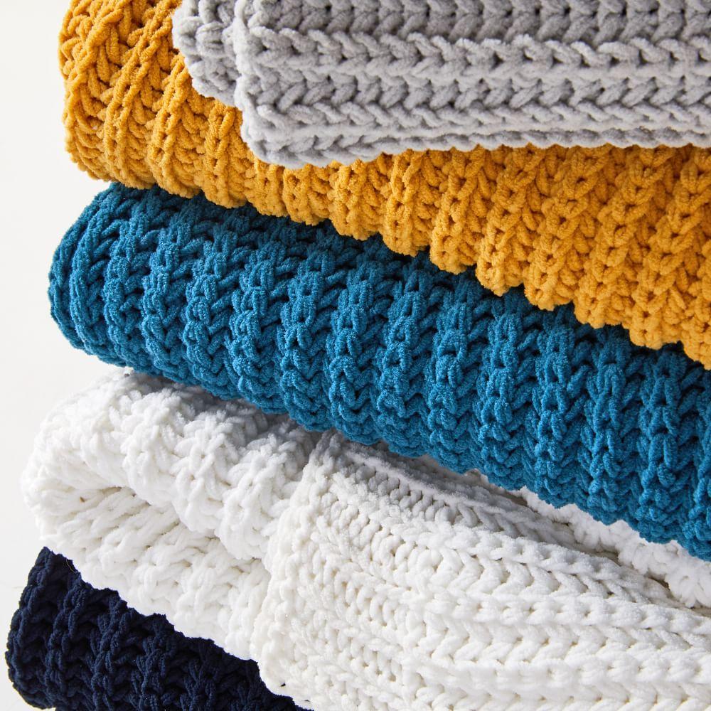 Chenille Rib Throw West Elm UK